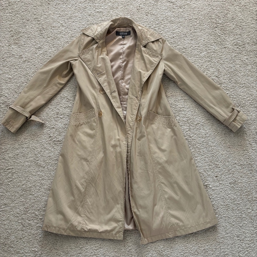 Kenneth Cole Reaction Cotton Blend Trench Coat